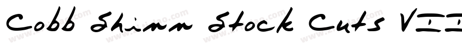 Cobb Shinn Stock Cuts VII字体转换